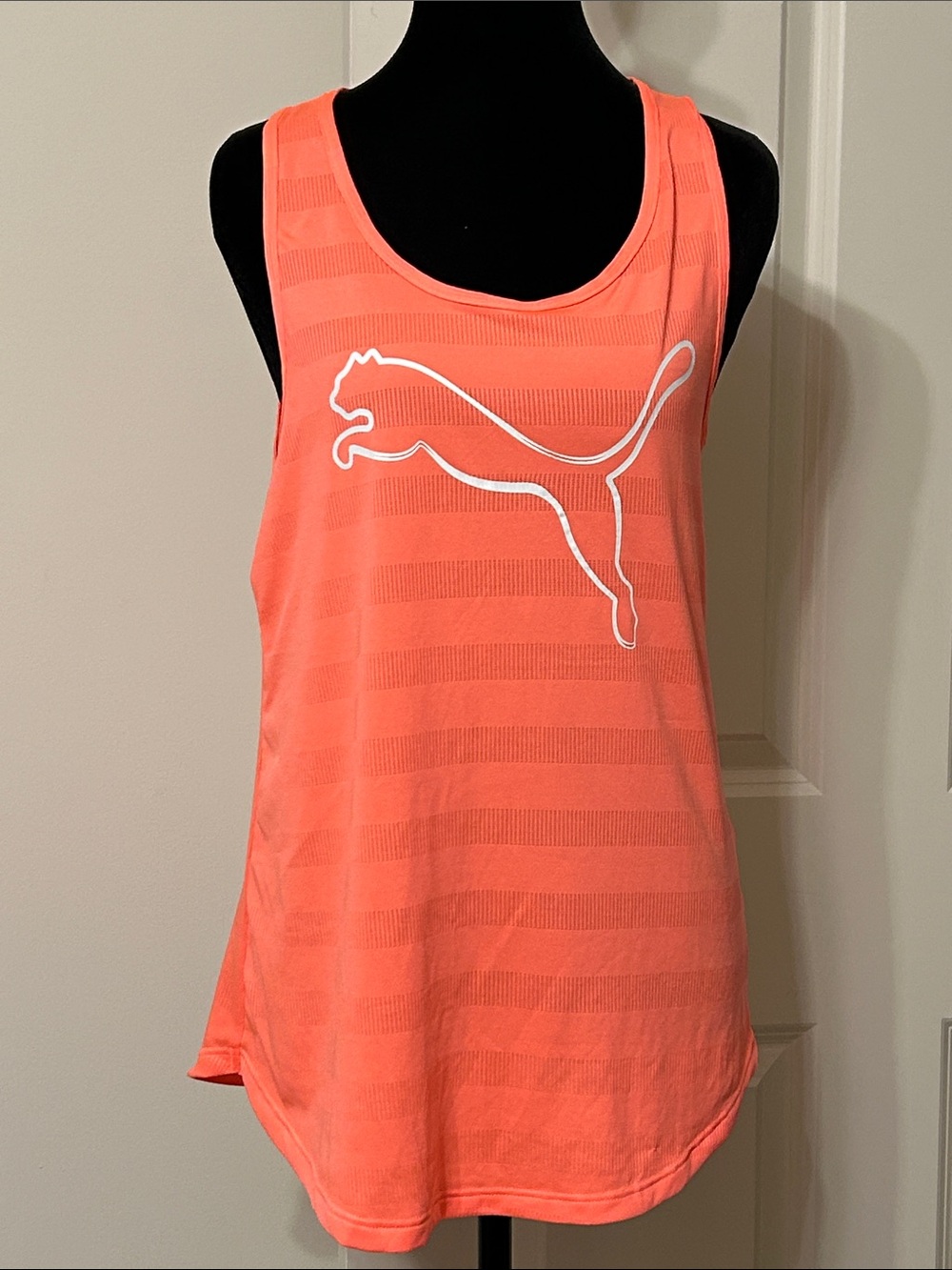 Puma Coral-Orange Logo Tank Top